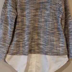 Ann Taylor Factory Black and White Blouse